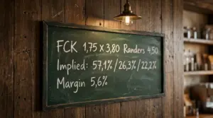 Value bet fodbold — beregn værdibud med implied probability og edge